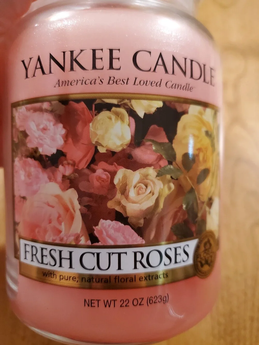 Yankee Candle Large Jar Candle Fresh Cut Roses Housewarmer 22oz Single Wick